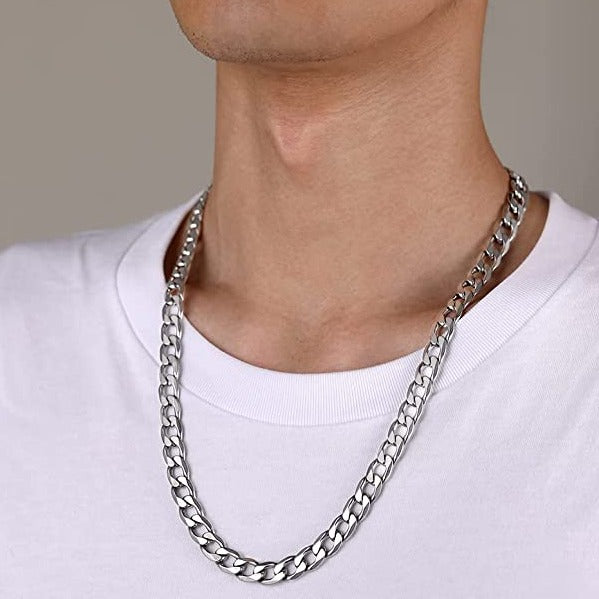 Chaine Argent Homme Grosse Maille 60 cm