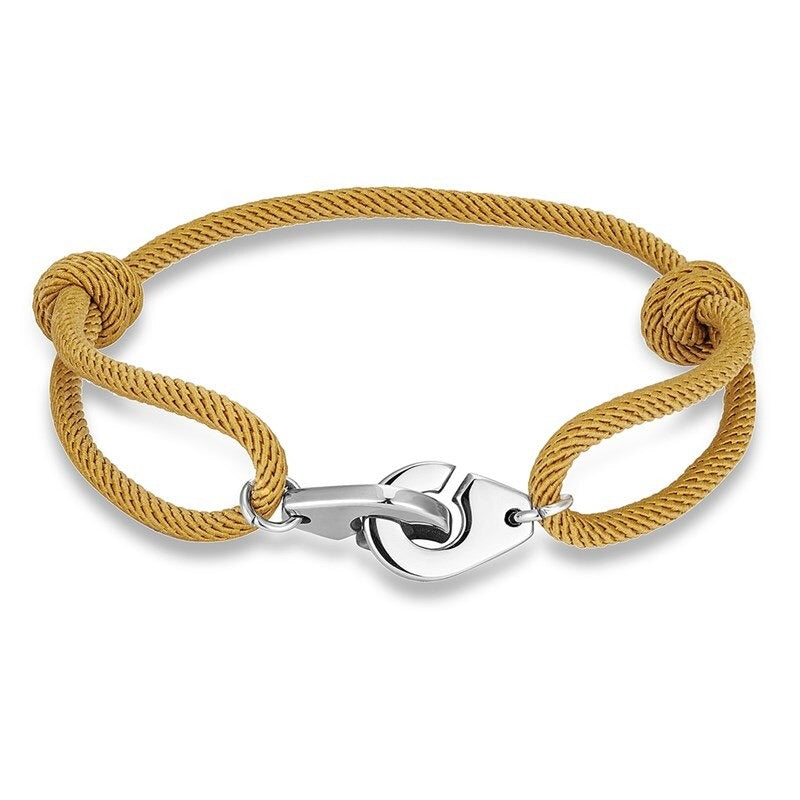 Bracelet cordon couleur personnalisable associé à un jonc pour femme –  FORYOUJEWELS